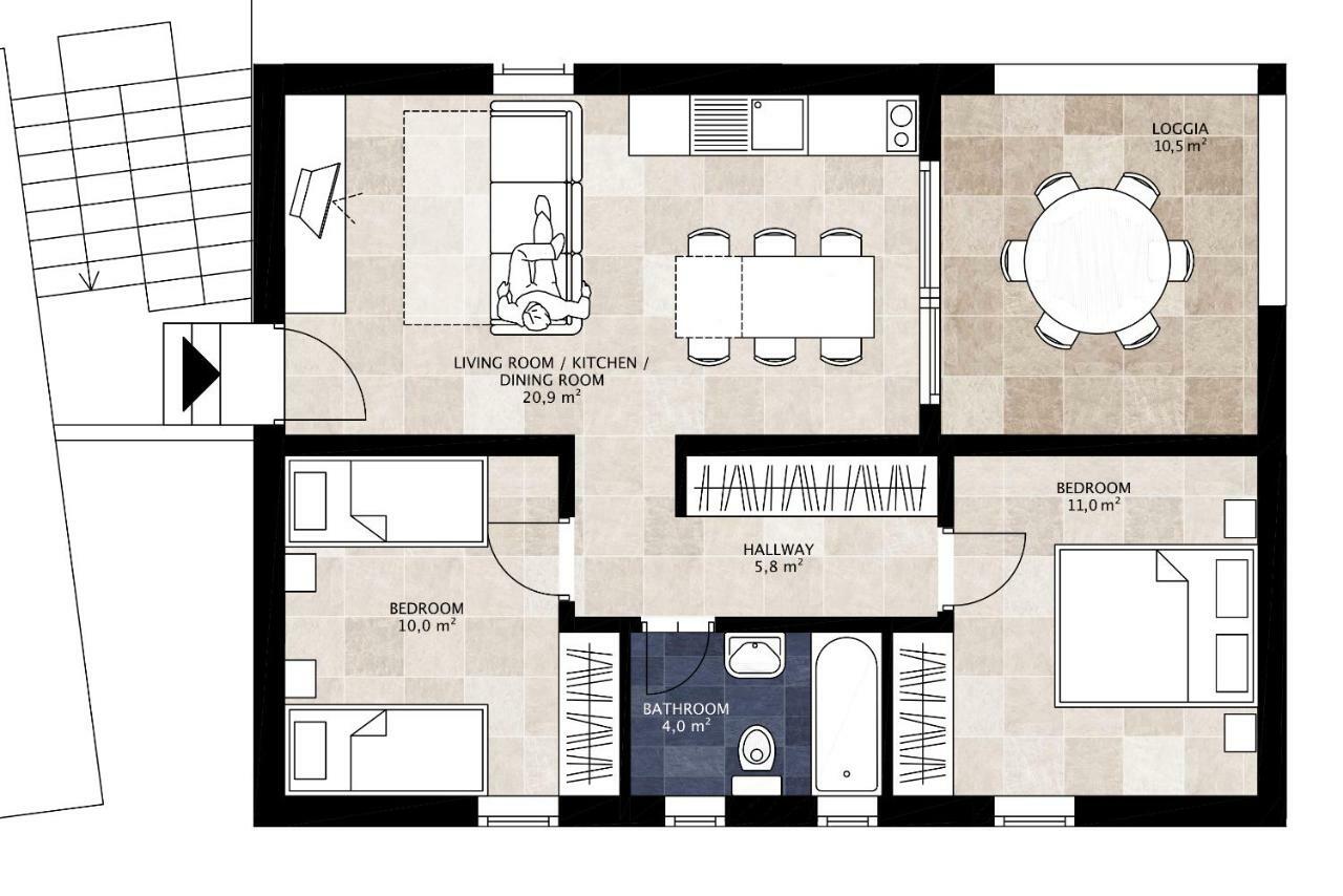Apartments Kala Mendula Sutivan Eksteriør billede